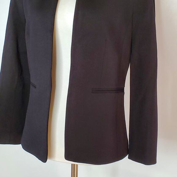 J. Crew 365 Going Out Open Front Blazer Stretch Twill Black Size 4 - Picture 6 of 9